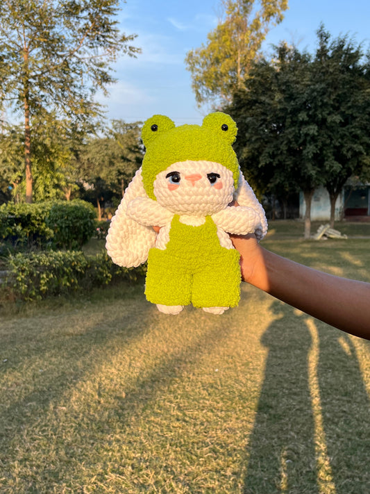 🐰 Bunny Hoodie Crochet Plush 💚