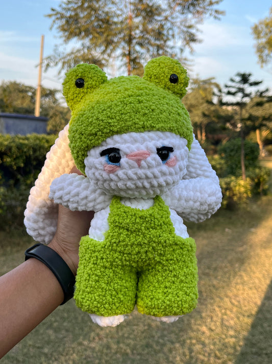 🐰 Bunny Hoodie Crochet Plush 💚